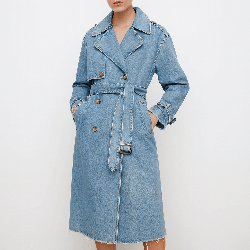 Meluvie | Oversized denim trench coat