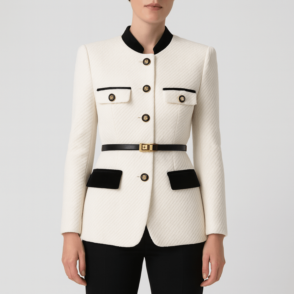 Meluvie | Flattering waisted wool coat