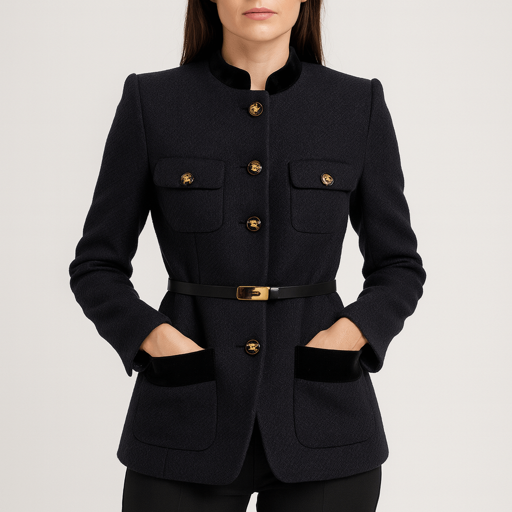 Meluvie | Flattering waisted wool coat
