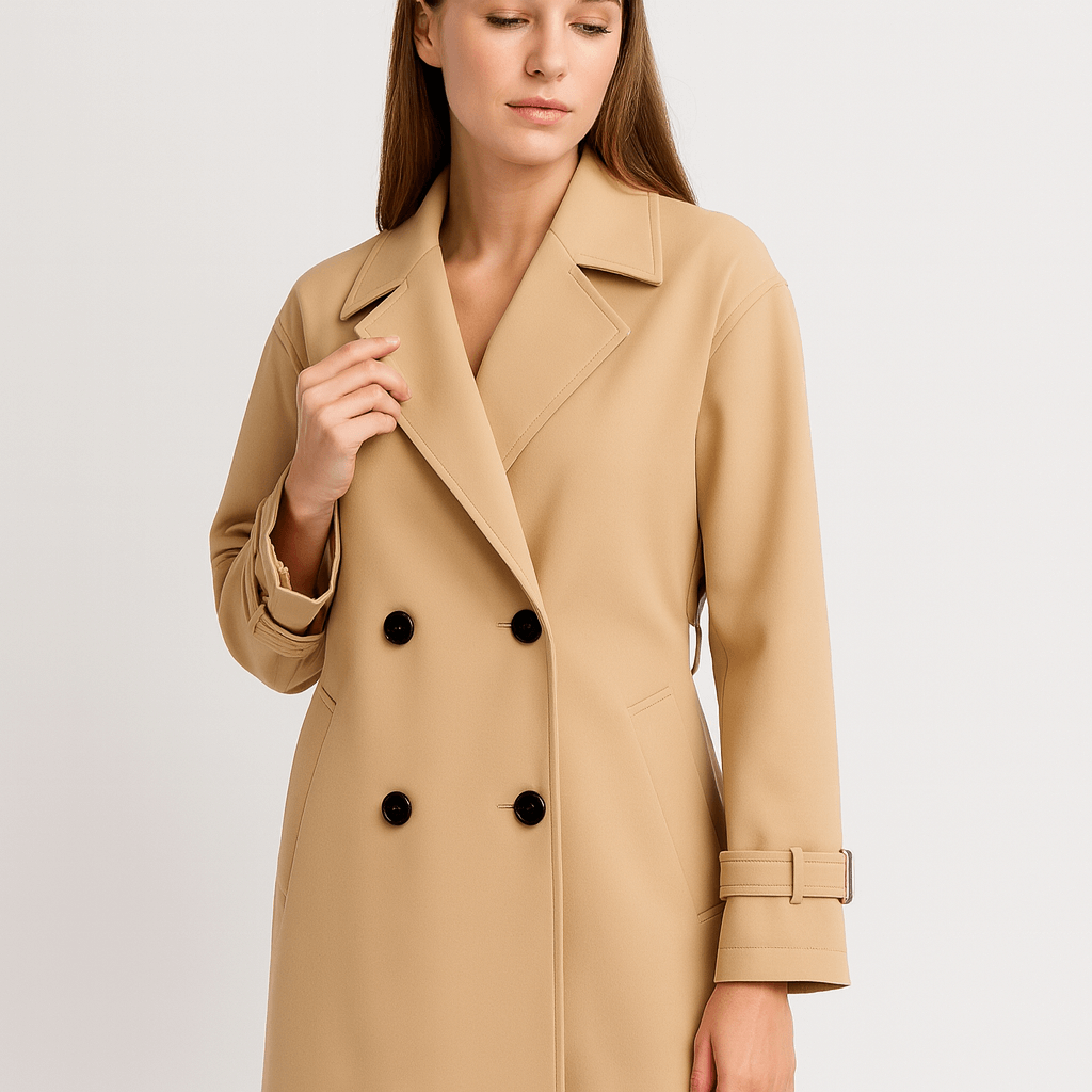Meluvie | Tailored double-breasted trench coat