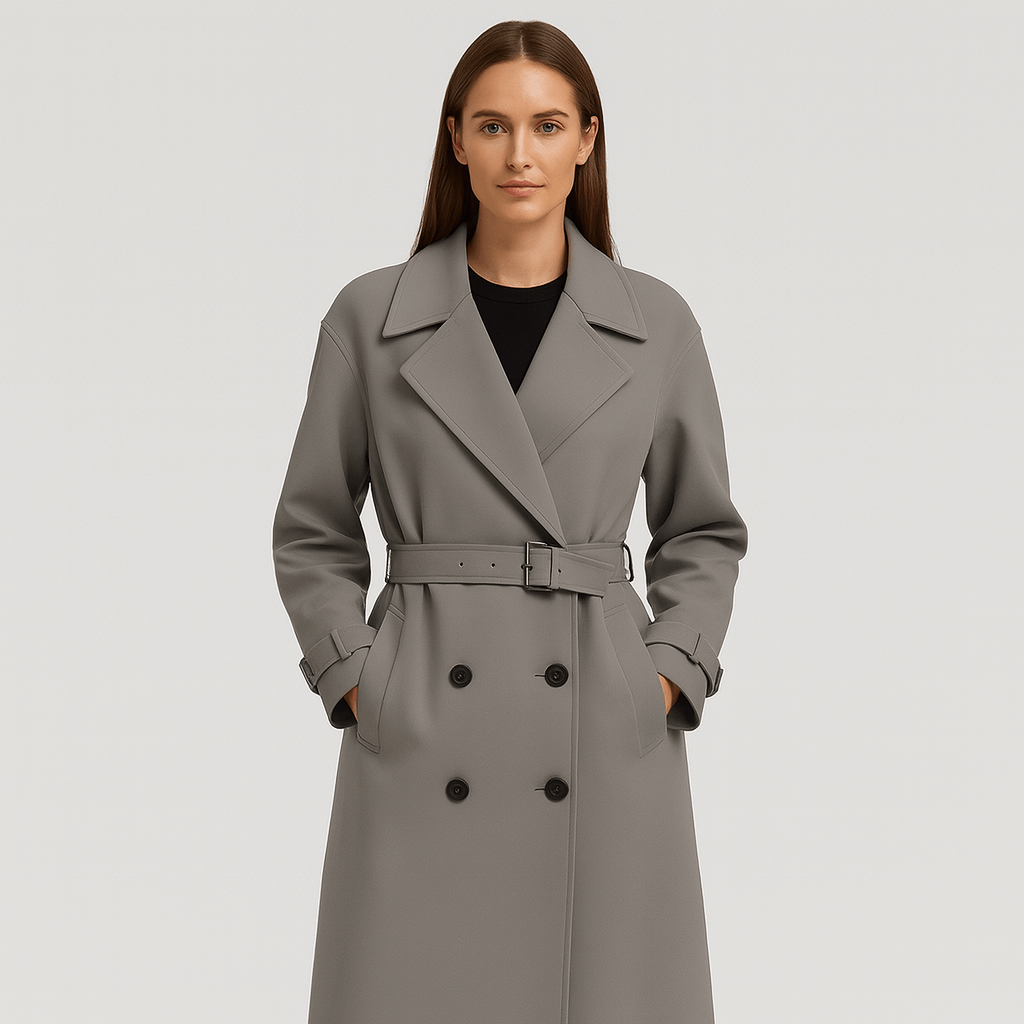 Meluvie | Tailored double-breasted trench coat