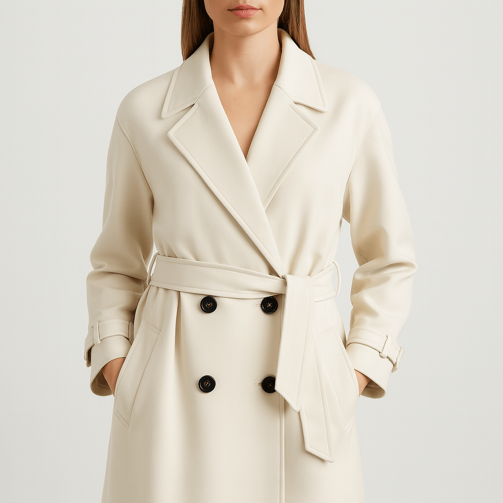 Meluvie | Tailored double-breasted trench coat