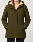 Meluvie | Tailored long coat with fur lining