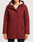Meluvie | Tailored long coat with fur lining