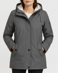 Meluvie | Tailored long coat with fur lining