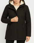 Meluvie | Tailored long coat with fur lining