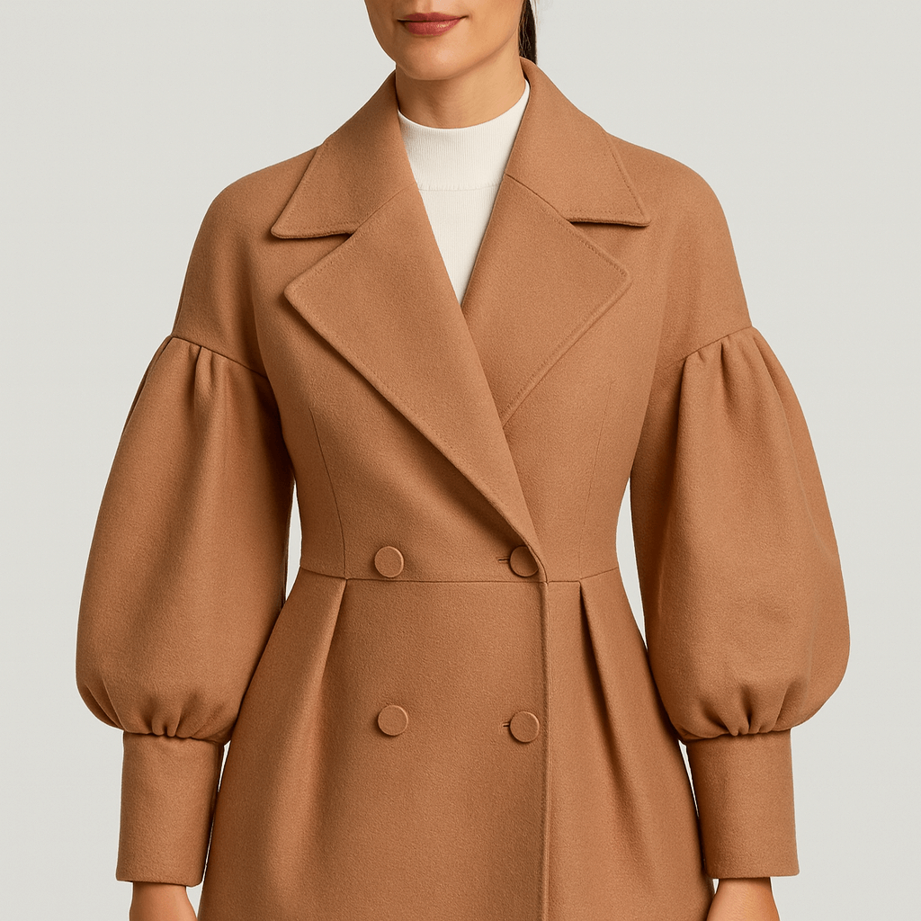 Meluvie | Lantern sleeve long coat