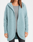 Meluvie | Soft wool blend oversized hooded cardigan