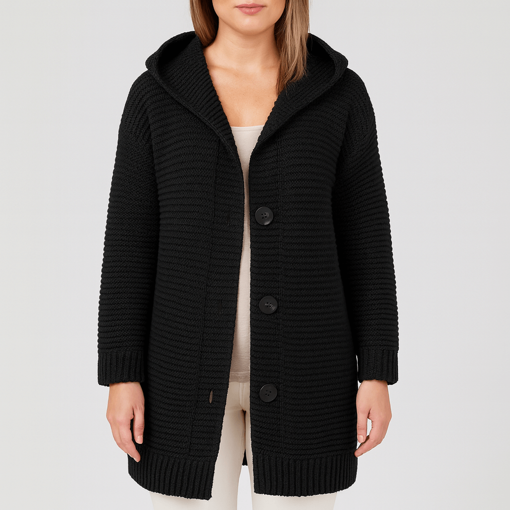 Meluvie | Thick knitted hoodie cardigan