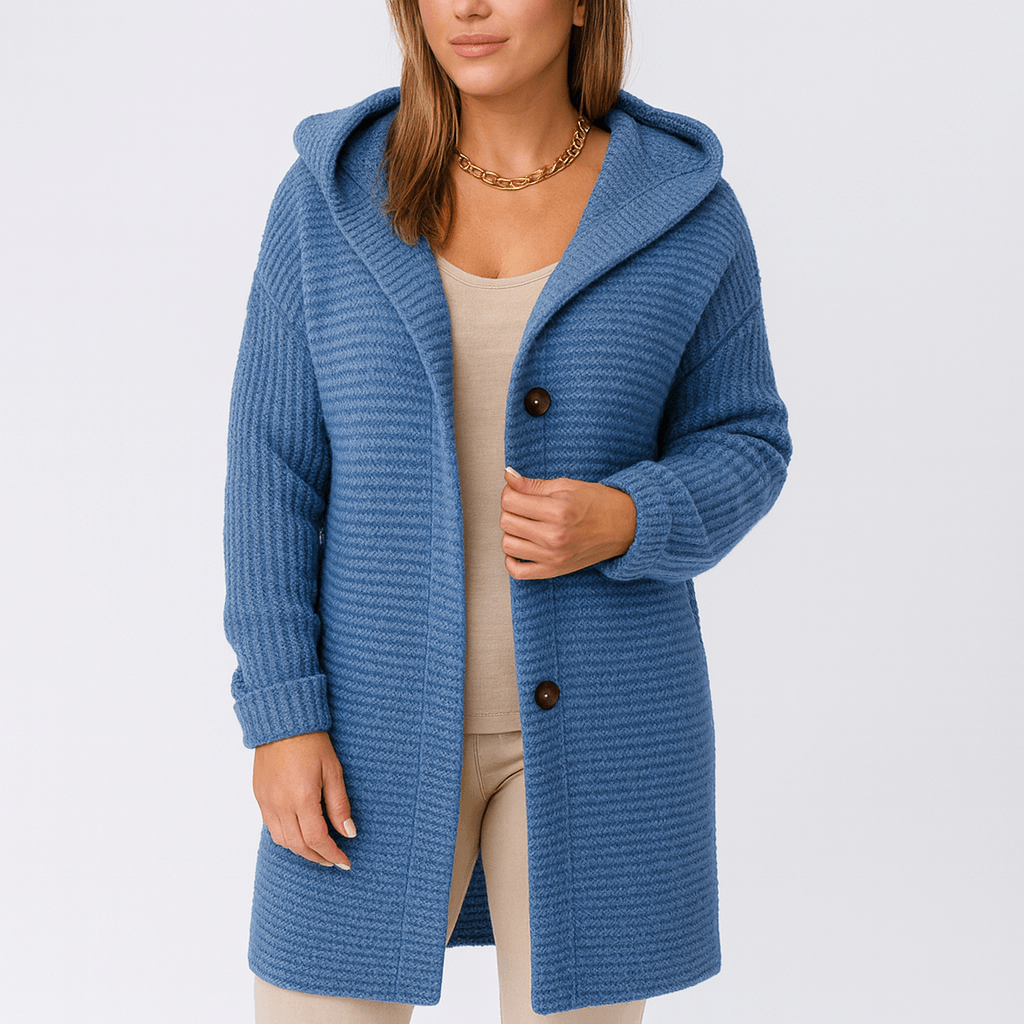 Meluvie | Thick knitted hoodie cardigan