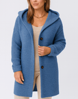 Meluvie | Thick knitted hoodie cardigan