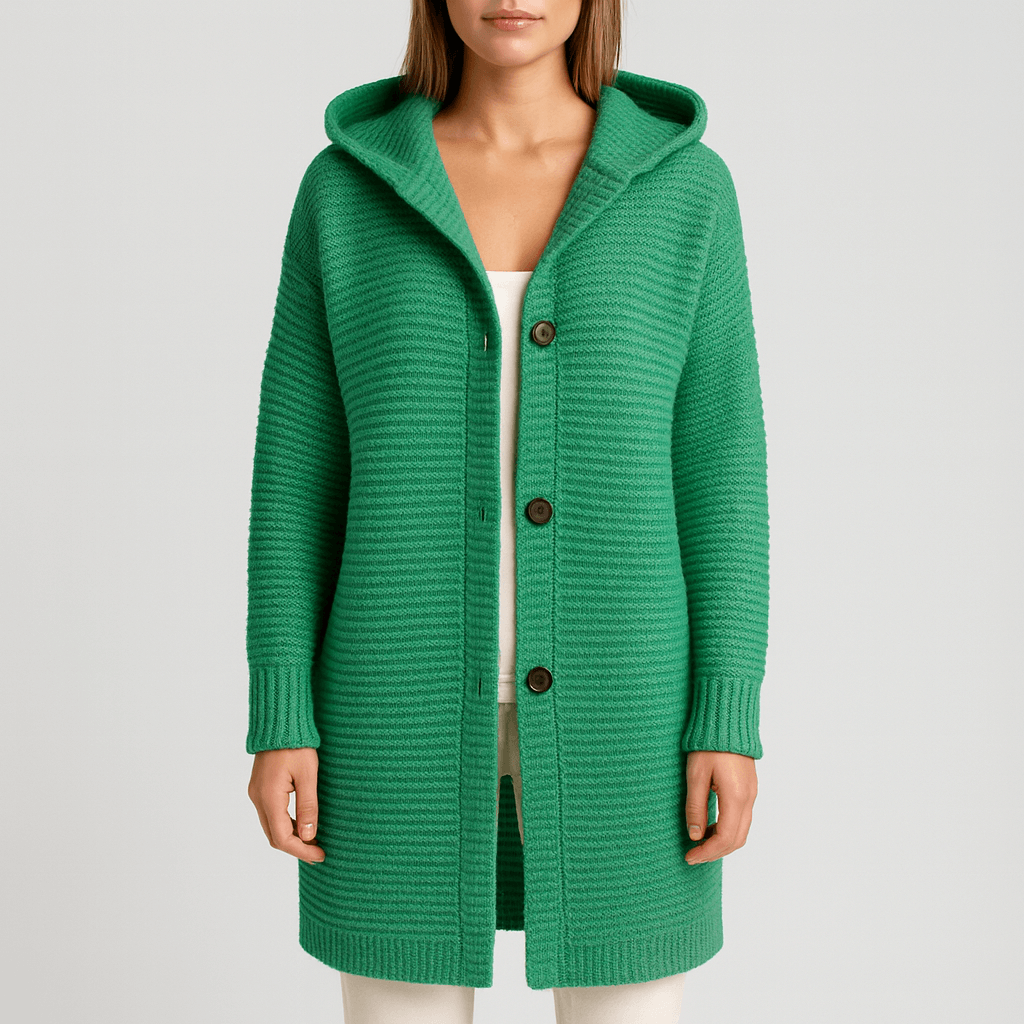 Meluvie | Thick knitted hoodie cardigan