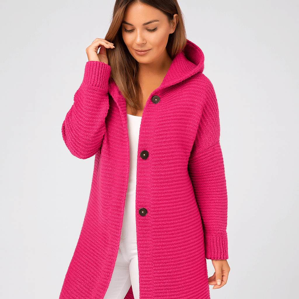 Meluvie | Thick knitted hoodie cardigan
