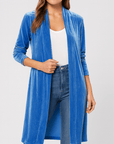 Meluvie | Soft velvet long cardigan