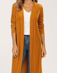 Meluvie | Soft velvet long cardigan
