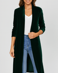 Meluvie | Soft velvet long cardigan