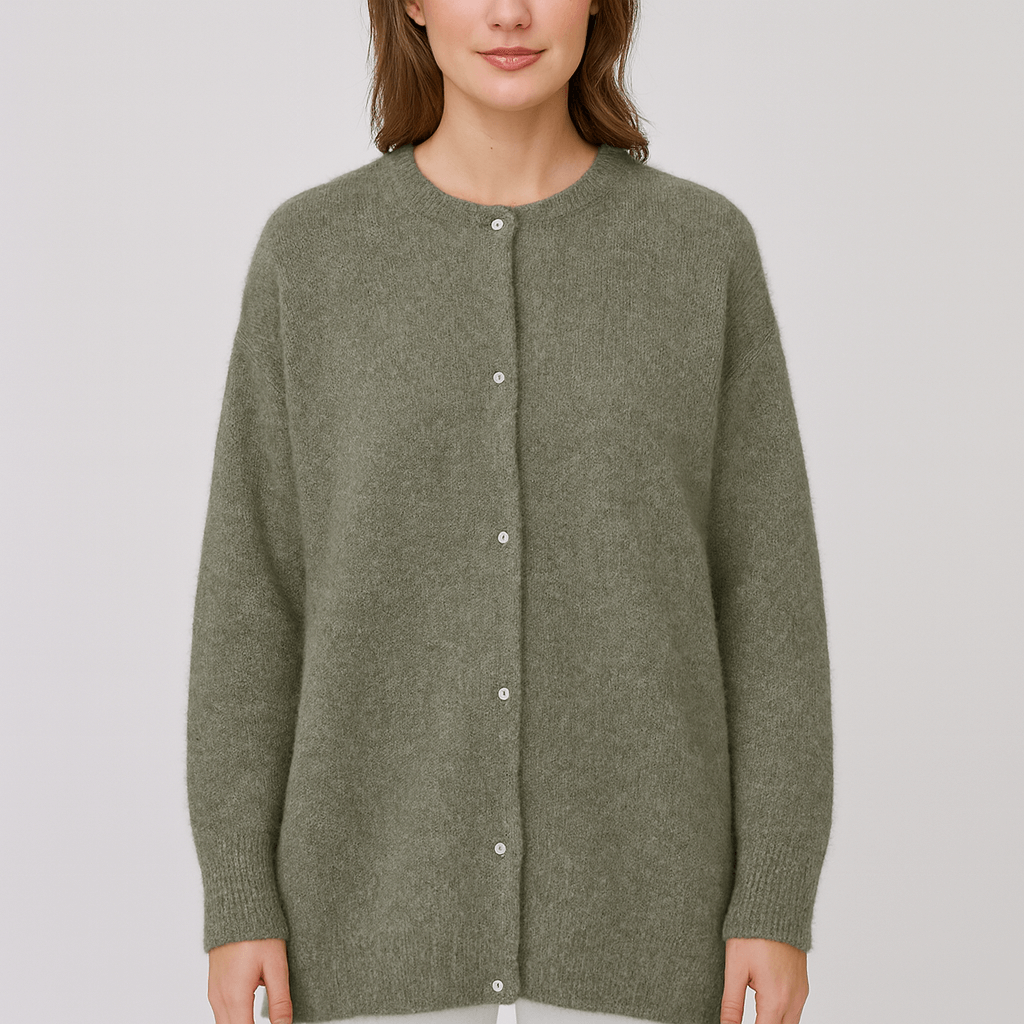 Meluvie | Soft cotton cardigan with button closure