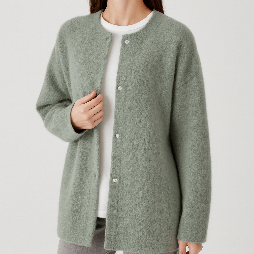 Meluvie | Soft cotton cardigan with button closure