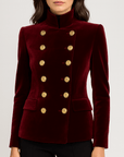 Meluvie | Elegant velvet blazer
