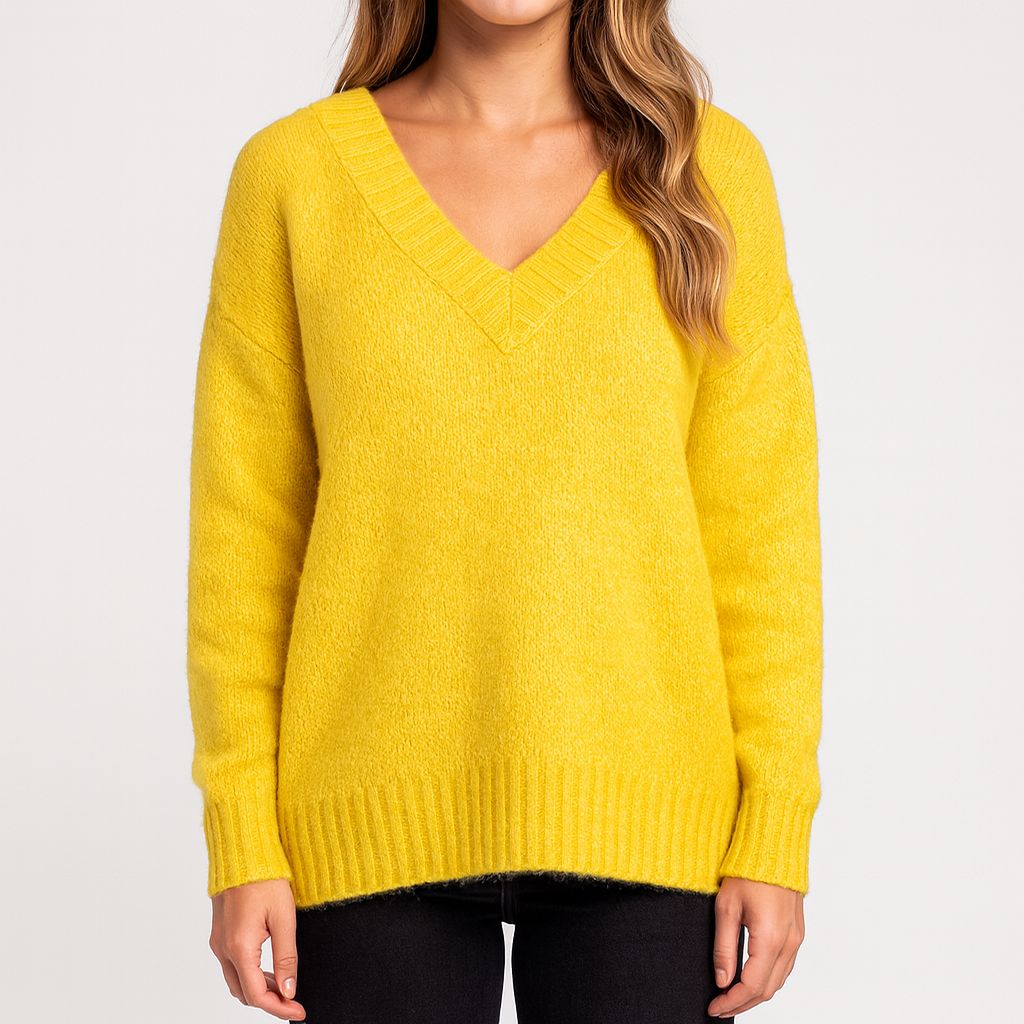 Meluvie | Oversized V-Neck Sweater