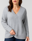 Meluvie | Oversized V-Neck Sweater