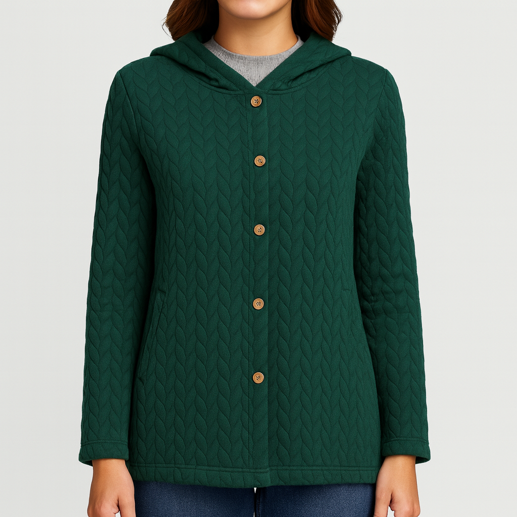 Meluvie | Quilted Hooded Sweatshirt