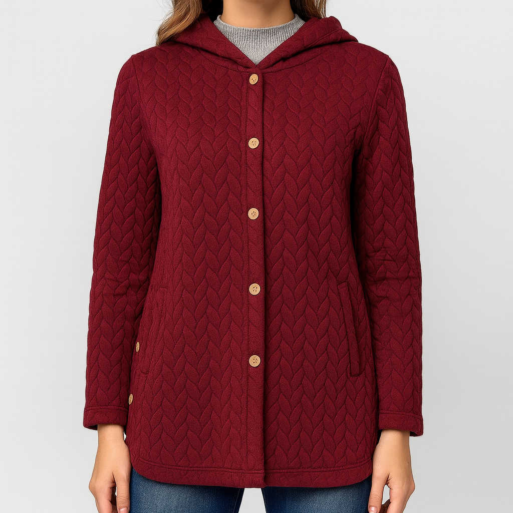 Meluvie | Quilted Hooded Sweatshirt