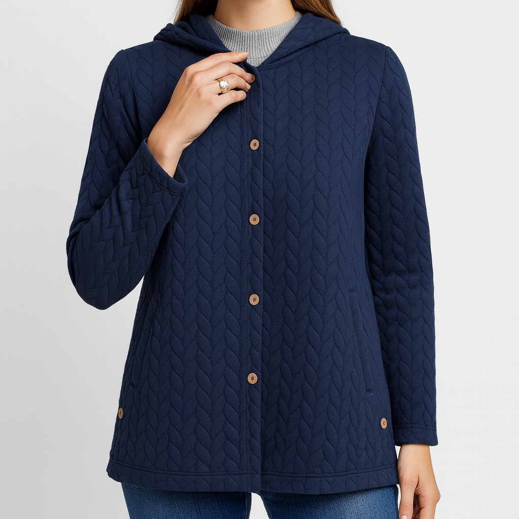 Meluvie | Quilted Hooded Sweatshirt