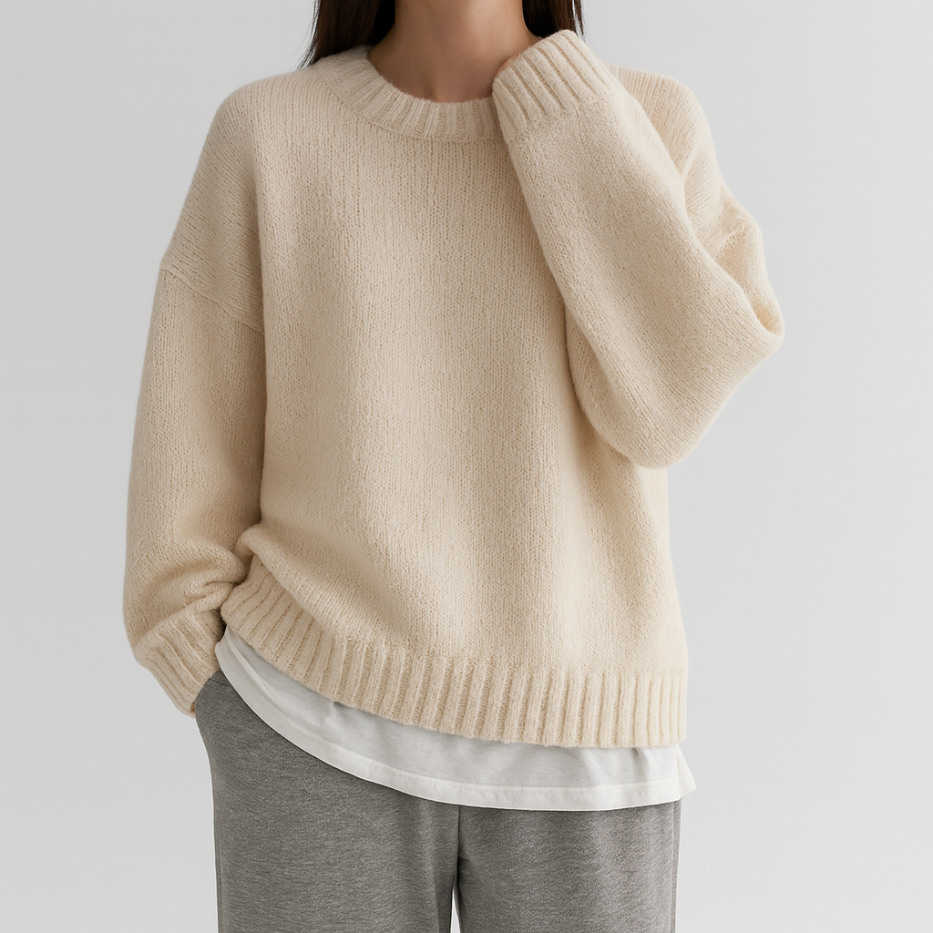 Meluvie | Oversized Wool Pullover Sweater