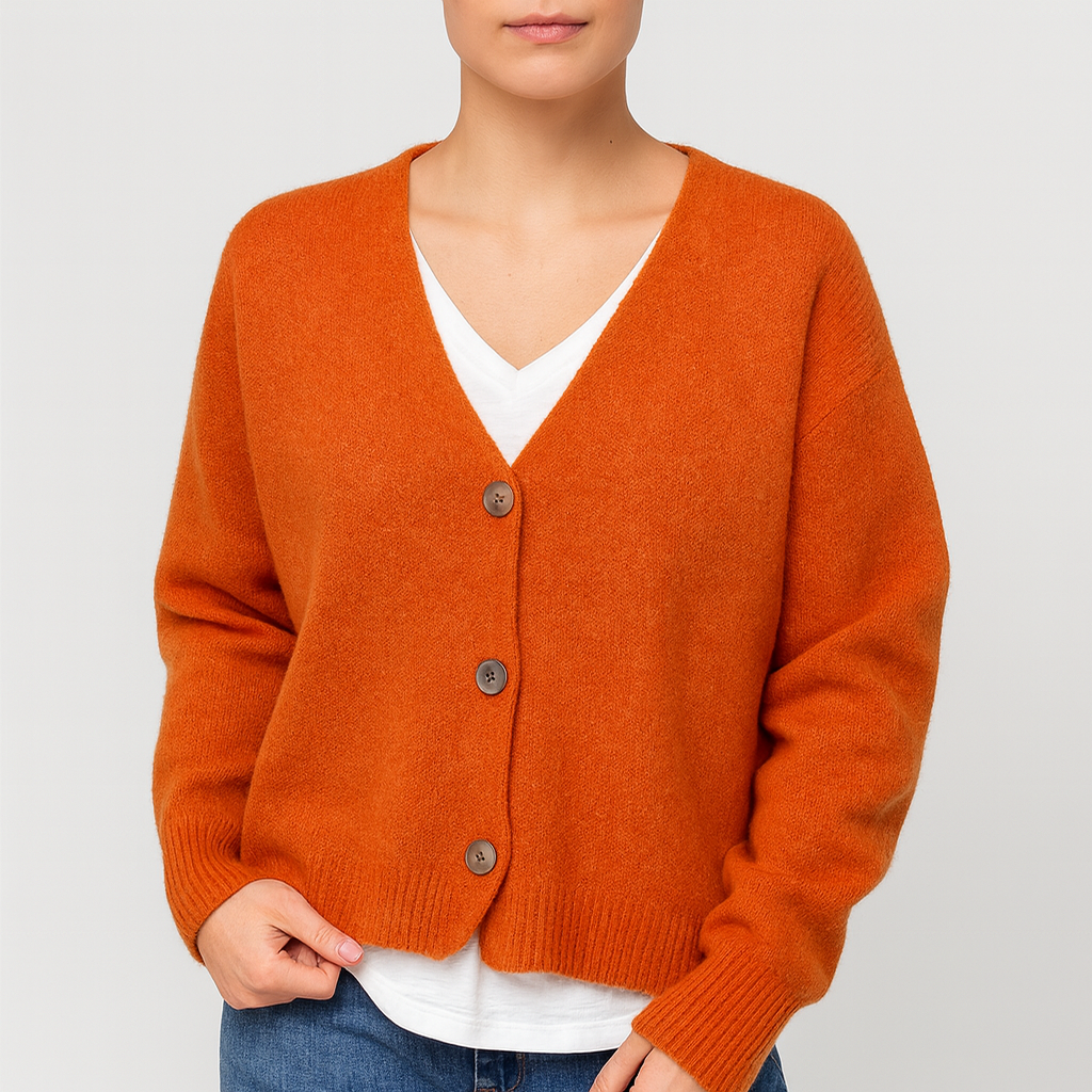 Meluvie | Soft Knit Button-Front Cardigan