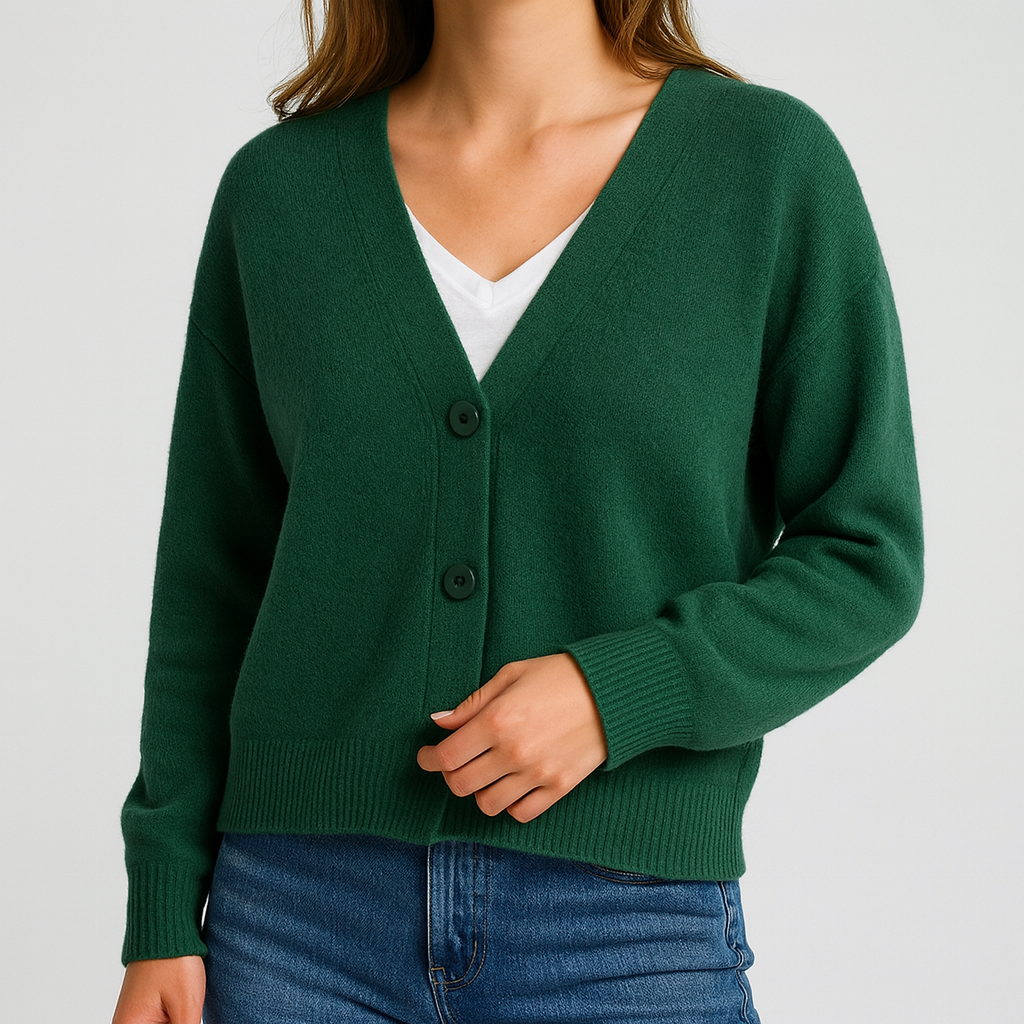 Meluvie | Soft Knit Button-Front Cardigan