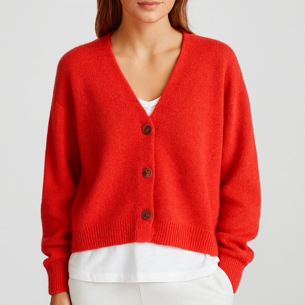 Meluvie | Soft Knit Button-Front Cardigan