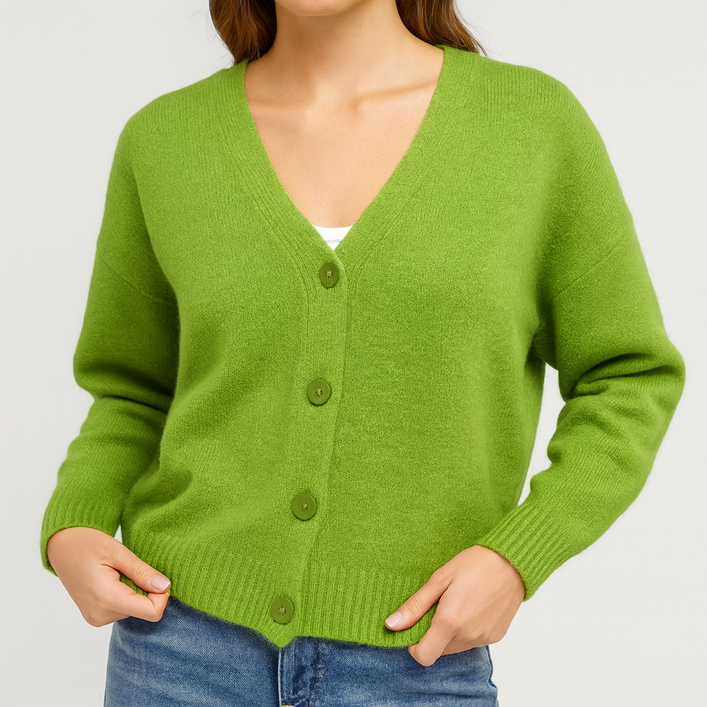 Meluvie | Soft Knit Button-Front Cardigan