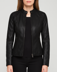 Meluvie | Fitted Leather Jacket
