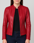 Meluvie | Fitted Leather Jacket