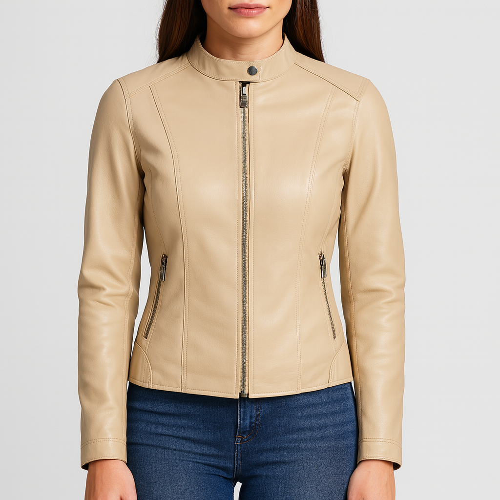 Meluvie | Fitted Leather Jacket