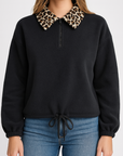 Meluvie | Faux Fur Collar Fleece Pullover