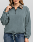 Meluvie | Faux Fur Collar Fleece Pullover