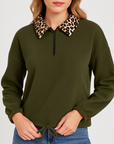 Meluvie | Faux Fur Collar Fleece Pullover