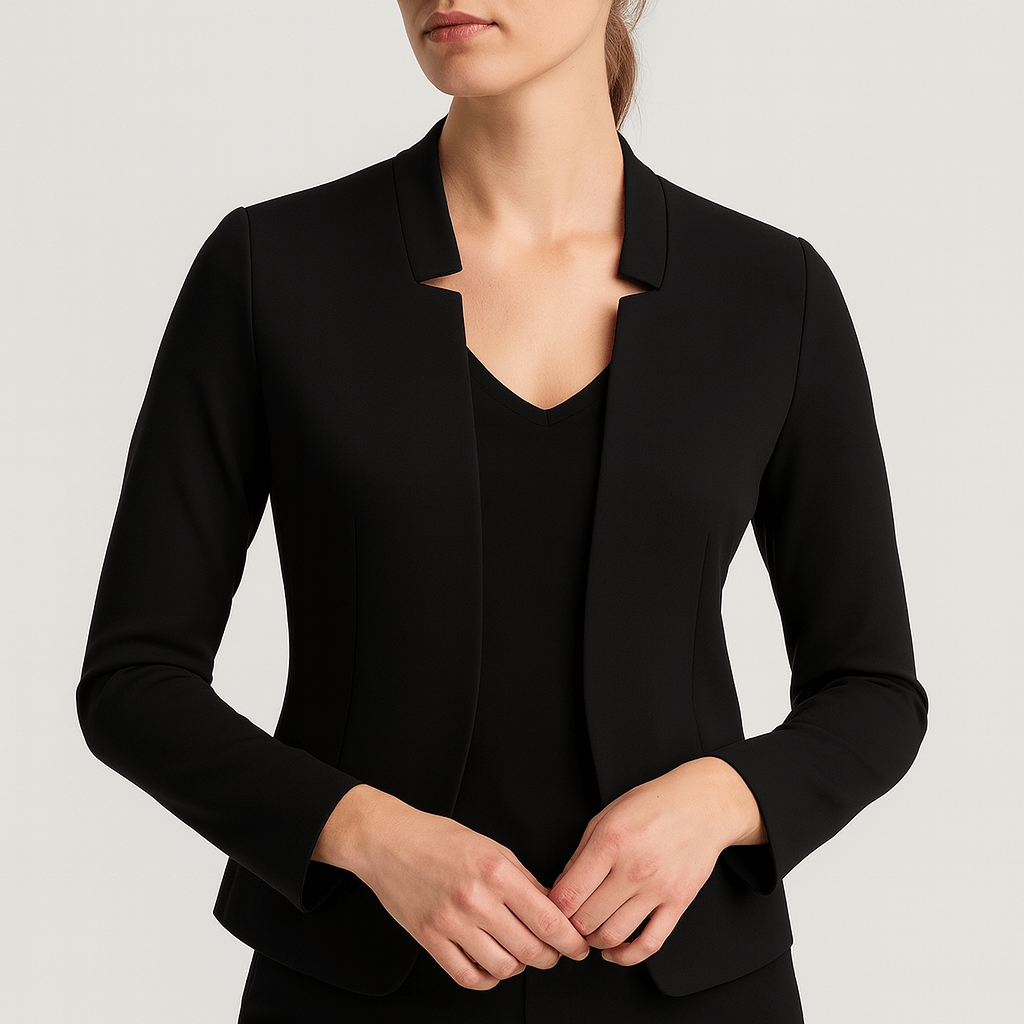 Meluvie | Tailored Blazer with Padded Shoulders