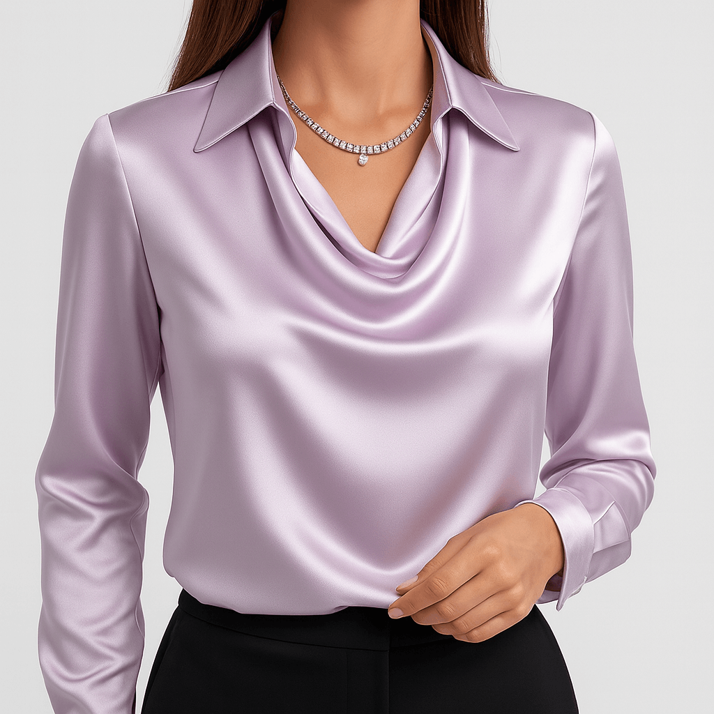 Meluvie | Draped neckline blouse