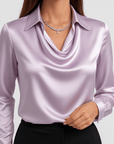 Meluvie | Draped neckline blouse