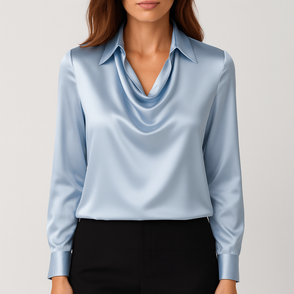 Meluvie | Draped neckline blouse