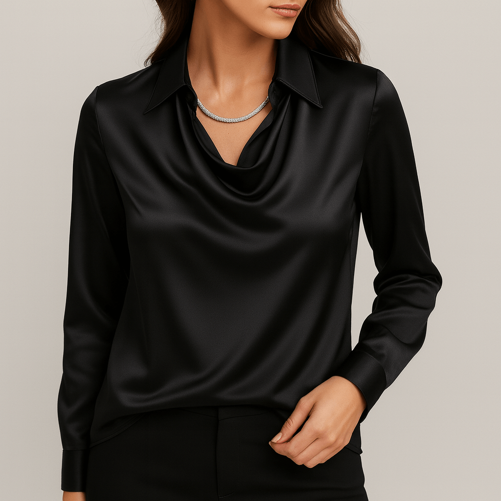 Meluvie | Draped neckline blouse