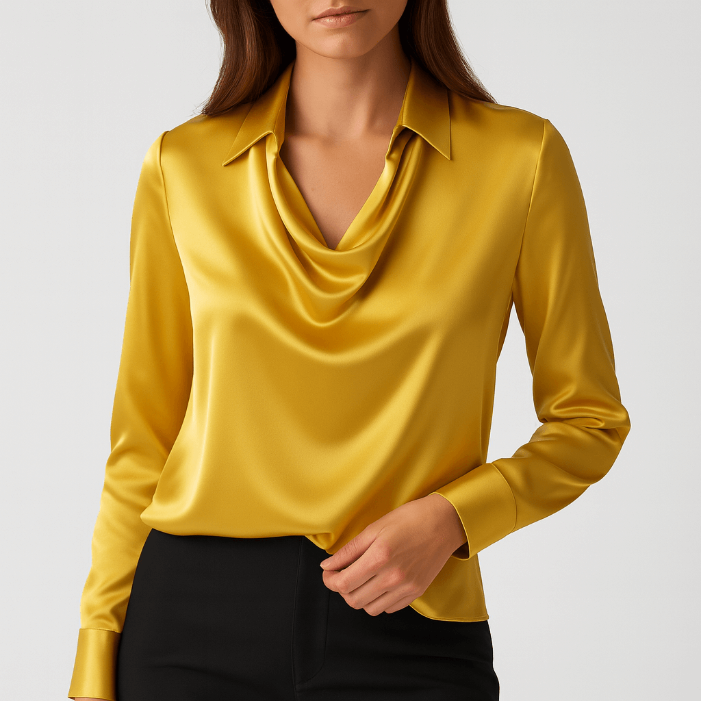 Meluvie | Draped neckline blouse