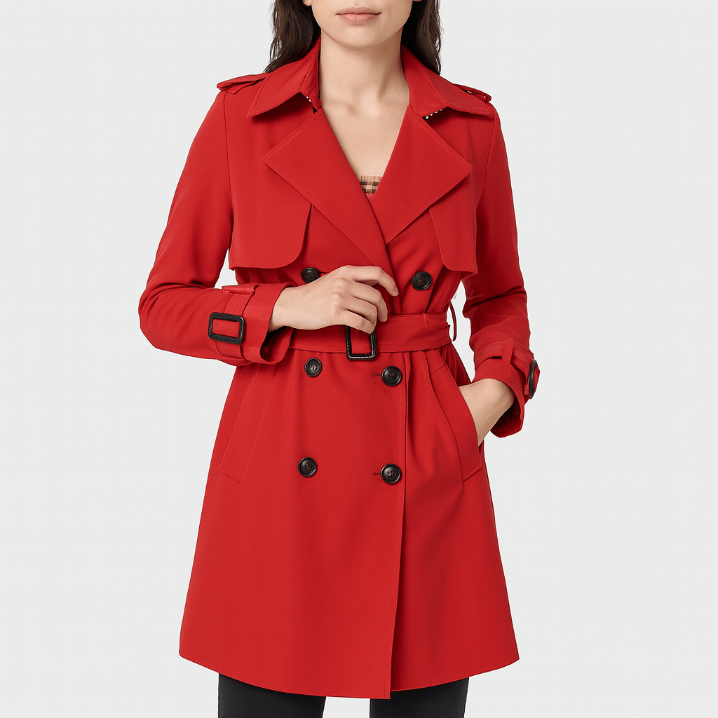 Meluvie | Double-breasted lightweight trench coat