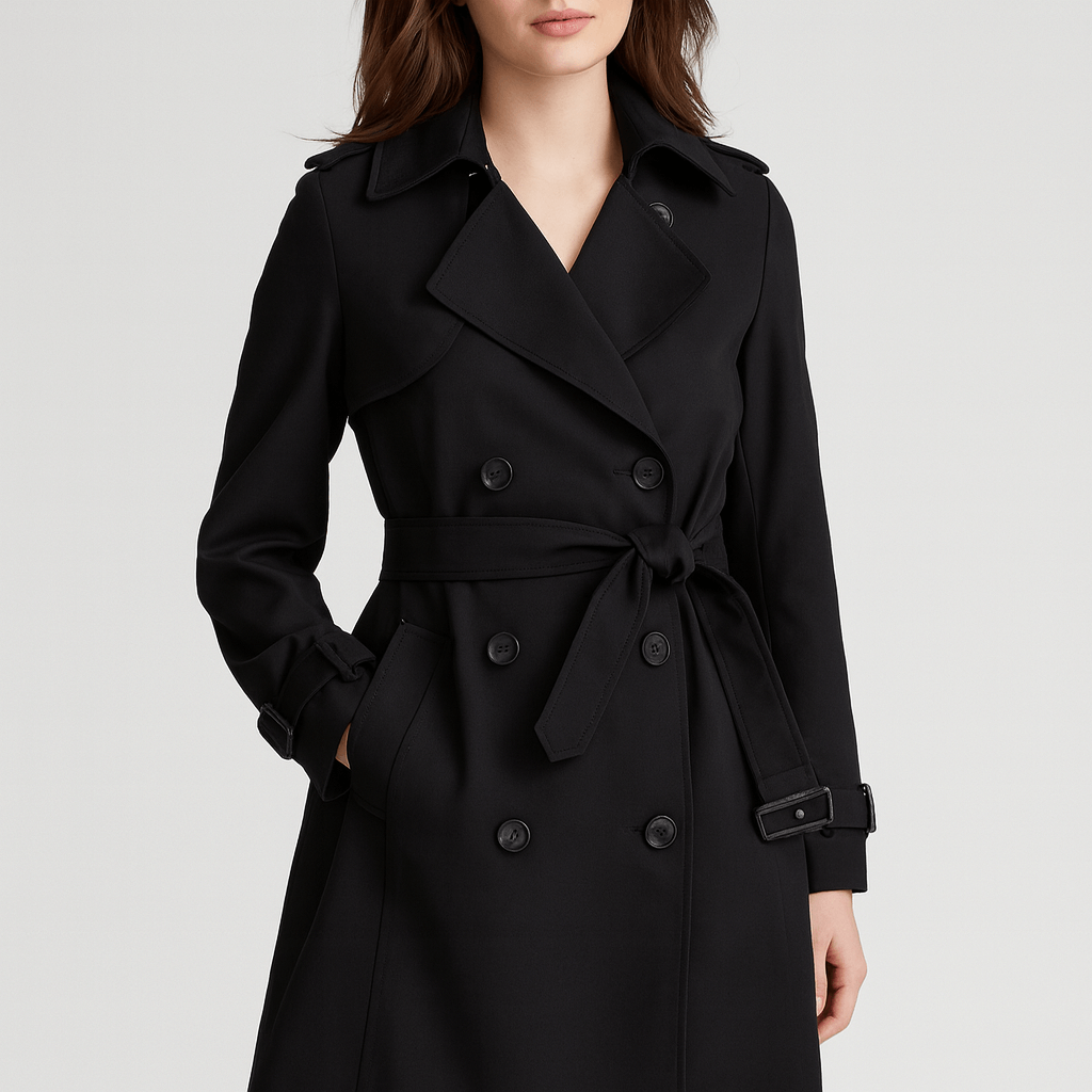 Meluvie | Double-breasted lightweight trench coat