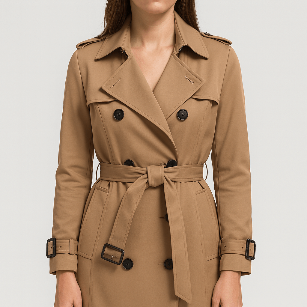 Meluvie | Double-breasted lightweight trench coat