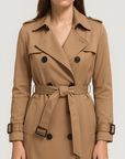 Meluvie | Double-breasted lightweight trench coat