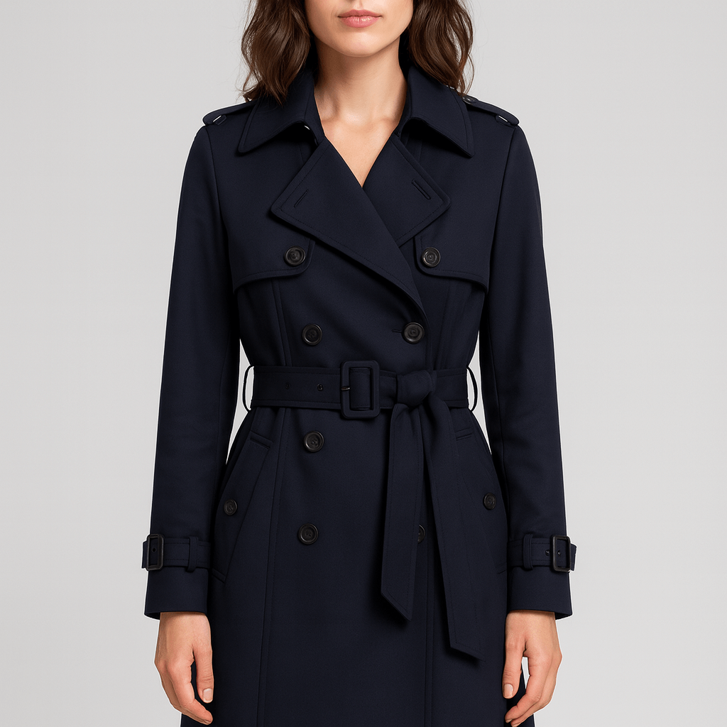 Meluvie | Double-breasted lightweight trench coat